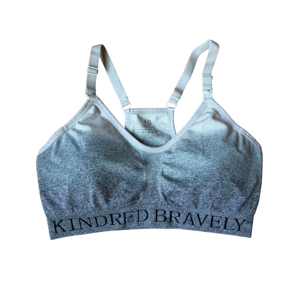 Kindred Bravely Blue Maternity Sublime Nursing Sports Bra Sz L Adjustable
